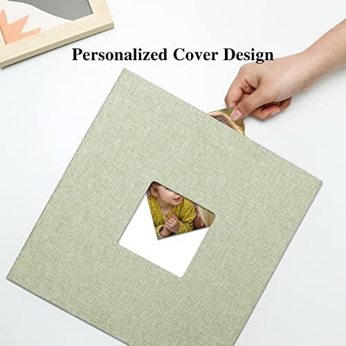 Vienrose Large Photo Album Self Adhesive for 4x6 8x10 10x12 Pictures Linen Scrapbook Album DIY 40 Blank Pages with A Metallic Pen - Image 2