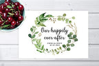 Andaz Press Custom Personalized Disposable Paper Placemats, 12 x 18 Inch, Set of 25, Our Happily Ever After, Tableware, Dining, Tabletop, Table Setting for Wedding, Bridal Shower - Image 4