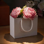 Meonua Mini Gift Bags w/Handles White 3.94x4.72x2.36 - Image 4