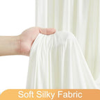 20ft x 10ft Ivory Backdrop Curtains, 4 Panels Cream Drapes for Backdrop - Image 7