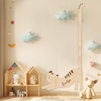 Personalized Name Kids Height Wall Chart - Cat Wood Height Chart - Image 2