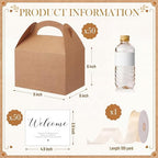 Maitys 50 Set Welcome Boxes for Wedding Guests 9x6x6 Gable Boxes, Ivory - Image 2