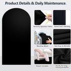 Hemmotop Stretchy Arch Backdrop Cover, Black, 7.2ft, 6ft, Set of 2 - Image 4