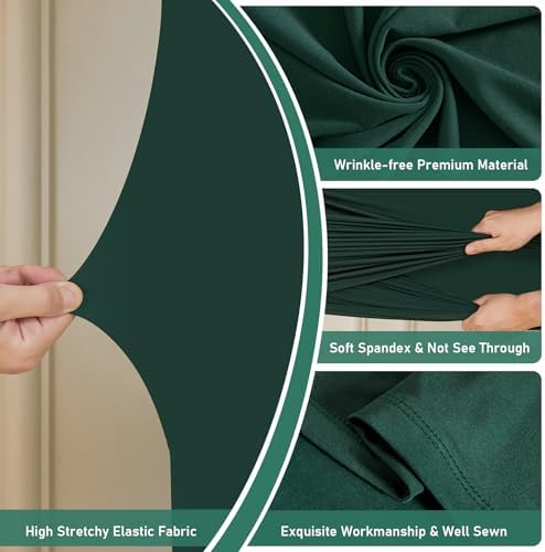 6.6FT x 5.2FT Hunter Green Square Backdrop Arch Cover Double-Sided Spandex Arch Covers Fitted Wedding Arch Stand Cover Stretchy Backdrop for Balloon Arches Birthday Ceremony Party Banquet Decorations - Image 3