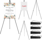 RRFTOK 4 Pack 63 in Sign Easel Stands, Instant-Fold Tripods with Bags by RRFTOK