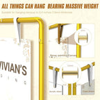 Wedding Sign Holder Adjustable Welcome to Our Wedding Sign Stand 68”x31”x 20”Heavy Duty Metal Easel for Signs,Include 6 Sign Hanging Straps &Storage Bag& for Signs& Seating Charts & Event Decor(Gold) - Image 5