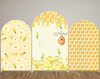 Honey Bee Arch Stretchy Fabric Covers for Birthday Party Flowers Arched Backdrop Cover Baby Shower Wedding Props(Cover Only) - Image 4