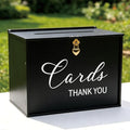 Extra Large Card Box with Lock & Slot, Gothic Black Wedding Card Boxes for Reception Money Gift Envelope, Spacious Gift Cards Holder Box for Black Party Graduation Funeral Charity Table Decor by SOFARKKTPARTYCARDBOX