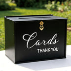Extra Large Card Box with Lock & Slot, Gothic Black Wedding Card Boxes for Reception Money Gift Envelope, Spacious Gift Cards Holder Box for Black Party Graduation Funeral Charity Table Decor by SOFARKKTPARTYCARDBOX