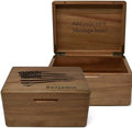 USA Flag Box with Name, Personalized Wooden Keepsake Box for Mens, Boys by TopObsession