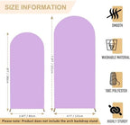 FANPROMS Arch Backdrop Cover Set of 2 Lavender 6FT 7.2FT Wedding Arch Cover for Arch Cover Set of 2 Balloon Arch Backdrop Cover for Parties - Image 2