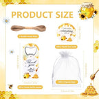 50Pcs Bee Baby Shower Bottle Opener Favors for Guests Cute Magnetic Handheld Bottle Openers with Organza Bags and Thank You Cards, for Gender Reveal Theme Party Decorations Rerurn Gift Souvenirs（Bee） - Image 2