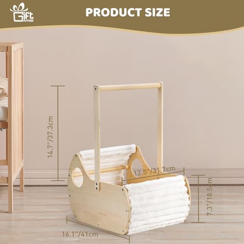 GiftAmaz Large Wooden Baby Shower Crate Closet, Baby Shower Gifts Basket - Image 6