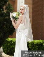 Detachable Coquette Satin Big Bow for Dress Cute Decor Bowknot - Image 3