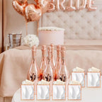 Yeaqee 50 Pcs Mini Paper Gift Bags with Handles Tag, White, Rose Gold - Image 6