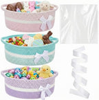 Colingmill 3 Pack Small Empty Gift Baskets, Pastel by Colingmill