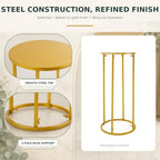 3 Pcs Cylinder Pedestal Stands for Party, Gold Metal Plant Stand - Image 6
