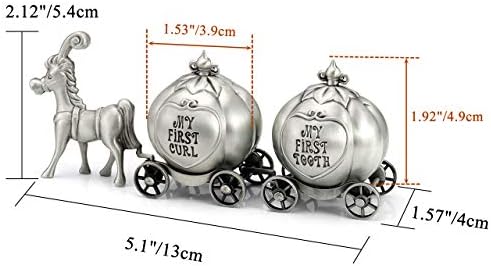 Silver Tooth Holder My First Tooth and Curl Keepsake Box Set for Child Kids - Image 3
