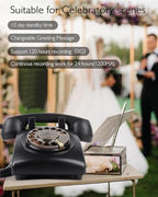 Audio Guest Book Wedding Phone, Retro Audio Guestbook (Black) - Image 5