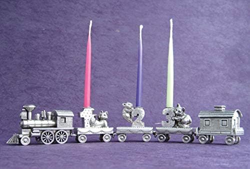 Danforth Birthday Fox Train Candleholder | Pewter Handcrafted in USA - Image 2