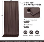 10x14ft Brown Backdrop Curtains for Wedding Party, 2 Panels 14 ft Long Back Drop Cloth, Wrinkle-Free Polyester Drapes for Birthday, Baby Shower, Stage Photography Background - Image 6