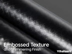 Vitalizart Black Metallic Grid Wrapping Paper Set 30" Organza Ribbon & Tags - Image 5