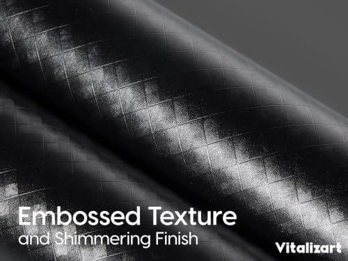 Vitalizart Black Metallic Grid Wrapping Paper Set 30" Organza Ribbon & Tags - Image 5
