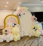 Dark Beige Bee Arch Backdrop Cover 8FT Hexagon Beehive Arch Spandex Cover for Baby Shower Birthday Party Wedding Decoration (No Stand) - Image 6