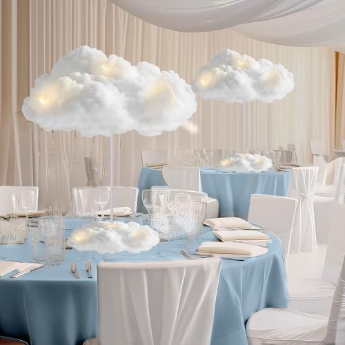 Wettarn 3 Set Cloud Decoration for Table Centerpiece, Cloud Ceiling Kit by Wettarn