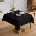VidaFete Classic Series 6 Pack 52 * 52inch Black Square Tablecloth - Image 5