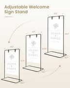Black 2Pack Wedding Welcome Sign Stand, Easel Stand for Sign Poster - Image 3