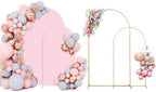 SuuWoee Wedding Arch Backdrop Stand Set of 2 With Pink Cover (7.2FT+6FT) by SuuWoee