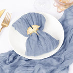 DeZerlor Dusty Blue Washable Cheesecloth Napkins Set of 50 for Wedding - Image 4