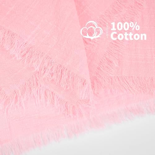Showgeous 30 Pack Pink Cloth Napkins with Fringe, 16x16 inch 100% Cotton - Image 4
