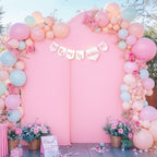 Purple Pink Arch Backdrop Covers 7.2FT 6FT Party Wedding Arch Covers Stretchy Backdrop Set of 2 Baby Shower Bridal Shower Photo Birthday Spandex Lavender Lilac Arch Cover - Image 2