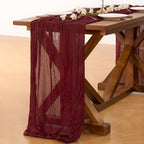 Cheesecloth Table Runner Fall Boho Wedding Birthday Party Home Decor - Image 3
