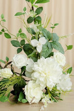Ling's moment Welcome Sign Flowers, Wedding Floral Swag, Lily Valley White - Image 4
