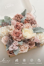 Ling's moment Artificial Pink Wedding Flowers Combo, Dusty Rose, Grand - Image 6