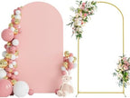 Wokceer 7.2FT Arch Backdrop Stand and Cover Set,Arch with Pale Pink Cover by Wokceer