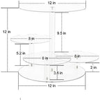 4 Tier Clear Cake and Cupcake Stand Combo for Birthday Party Decor, Acrylic Cupcake Tower Stand for 50 Cupcakes, Cupcake Holder Dessert Pastry Display for Wedding Baby Shower Tea Party - Image 3
