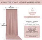 20FTx12FT Dusty Pink Backdrop Curtains for Weddings, Birthdays and Photos - Image 4