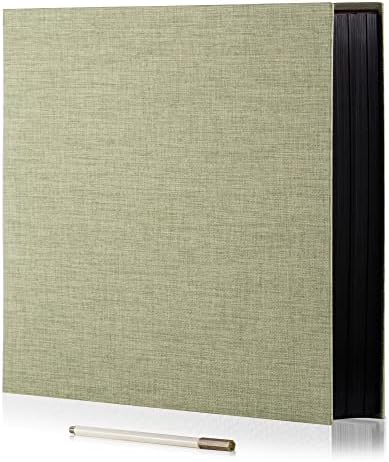 Large Photo Album Self Adhesive 4x6 8x10 10x12 13"x12.6" Scrapbook Album 12.6"x11" Inch 60 Black Sticky Pages Linen Cover Magnetic Photo Album with A Metallic Pen and DIY Stickers by HoneyTolly