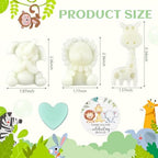 Demissle 40 Sets Safari Animal Baby Shower Soaps Favors for Guests,Green - Image 2