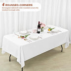 Showgeous 60x126 Inch White Rectangle Tablecloth 10 Pack Fit 7FT Table - Image 6