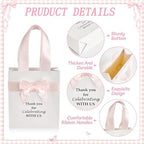 party greeting 50Pcs Wedding Gift Bags for Bridal Shower Bulk with Bow - Image 3