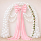 Giant Pink Bow with 100 Balloons Flower Vine for Wedding Backdrop - Image 2