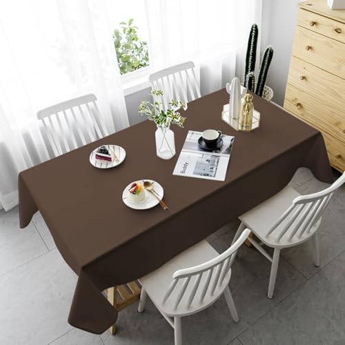 YMHPRIDE 6 Pack Brown Tablecloth 60 x102 inch Polyester Table Cloth for 6 Foot Rectangle Tables, Stain and Wrinkle Resistant Washable Fabric Polyester Table Covers for Wedding Party Banquet - Image 5