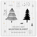 Pondering Pine Organic Baby Monthly Milestone Blanket Boy - Baby Bear Blanket with Month Marker Frame and Newborn Announcement Disc - 1-12 Months Milestones, Woodland, 47”x47” - Image 7