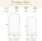 Brown Green Arch Backdrop Cover for Wedding, 7.2FT 6FT Set of 2 Stretchy Spandex Fitted Arch Stand Cover for Baby Shower, Birthday Party Decor, Chiara Backdrop Cover with Double-Sided Design - Image 5