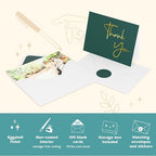VNS Creations Thank You Cards With Envelopes - 100 Pack 4 x 6 Blank - Green - Image 5